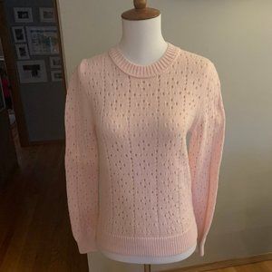 J. Crew Point Sur allover pointelle crewneck